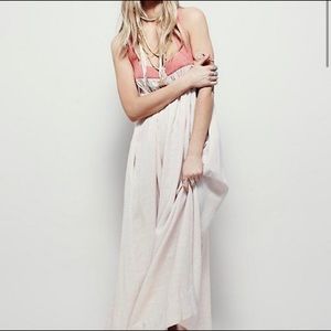 Free People Softly Structured Boho Cross Back Maxi Dress Small